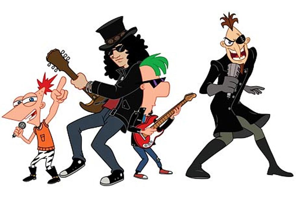 Slash Rocks With Phineas and Ferb on ‘Kick It Up a Notch’ — Video Premiere