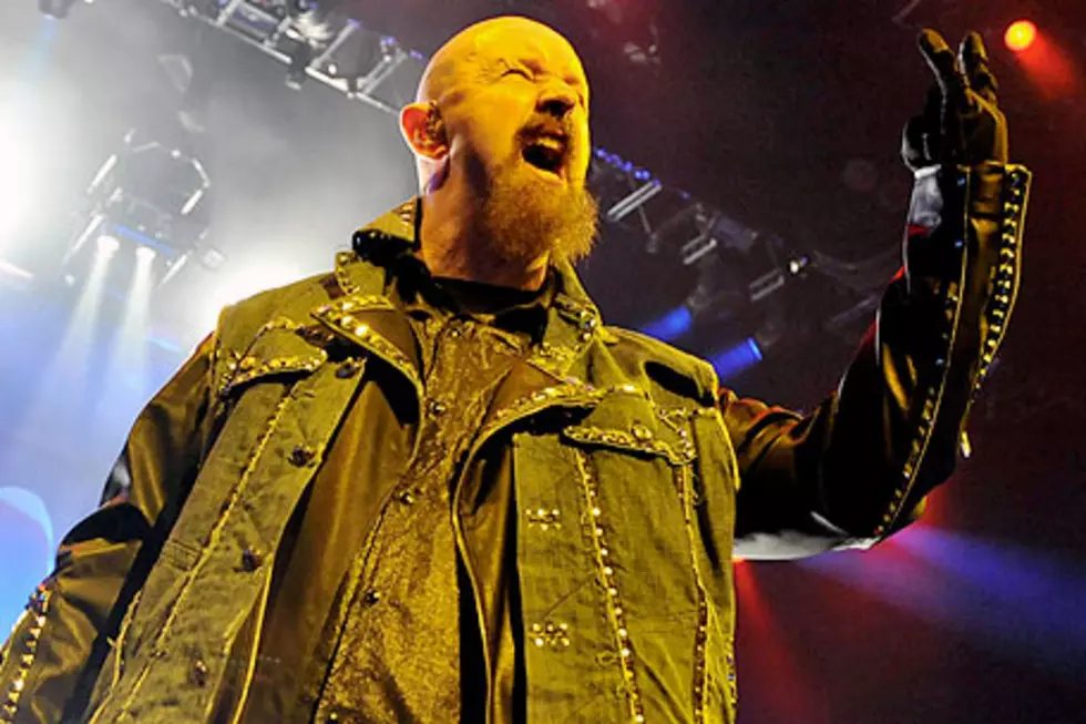 Judas Priest’s Rob Halford Falls Off a Motorcycle on Stage — Video