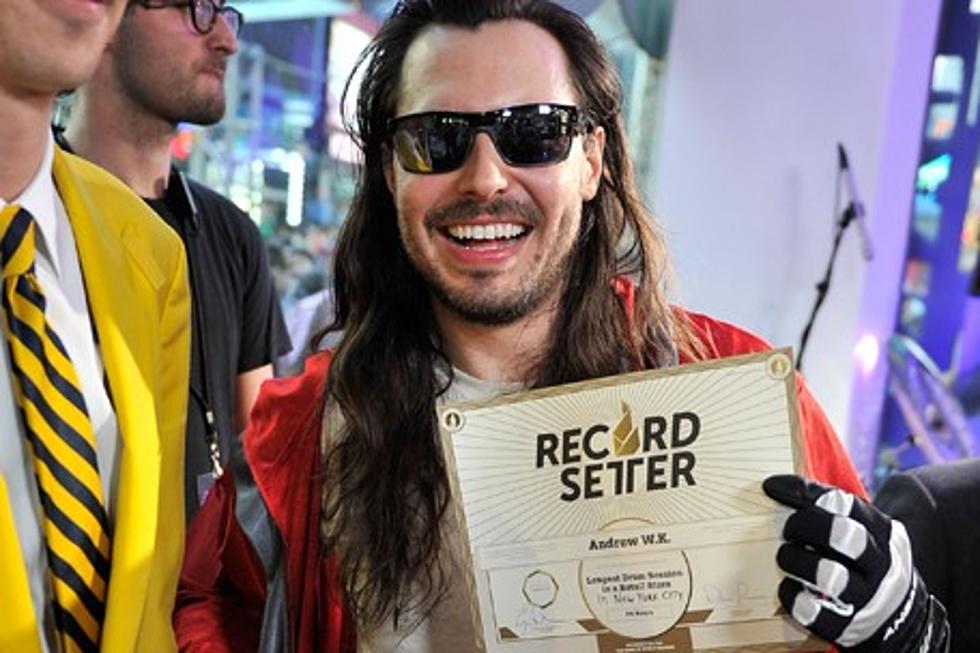 Andrew W.K. Sets World 24-Hour Drumming Record at O Music Awards